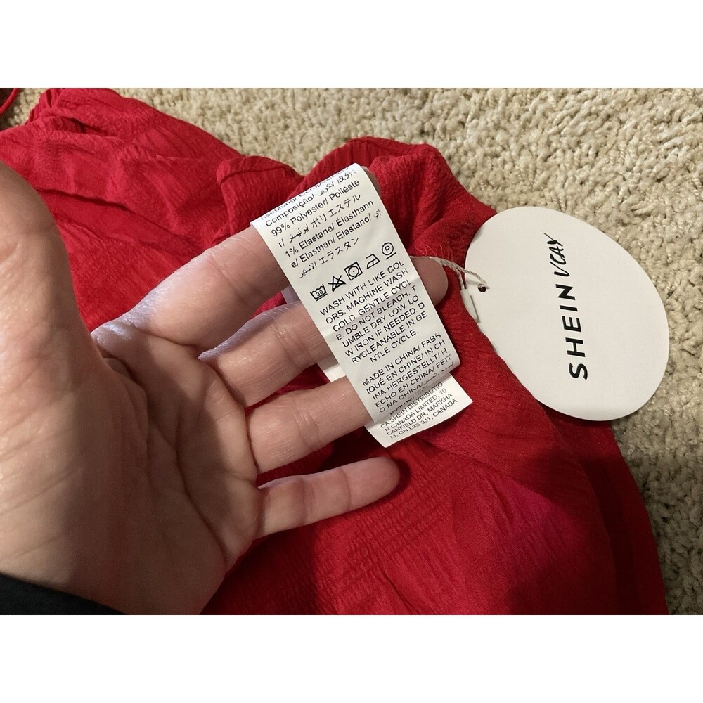 NWT, SHEIN VCay, Two Piece, Connected Dress, Red, Size: XS - Picture 7 of 8